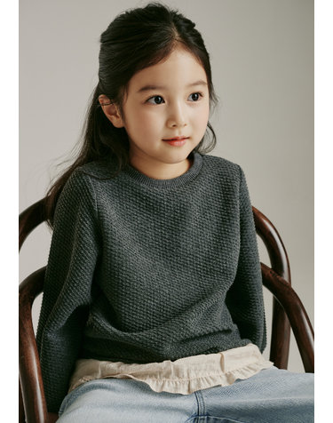 BA54TS01CG 차콜 그레이 라운드 티셔츠