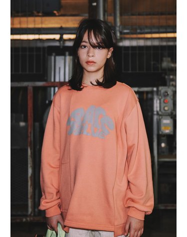 AXG6TS04OR 절개 리워크 파스텔 포인트 티셔츠