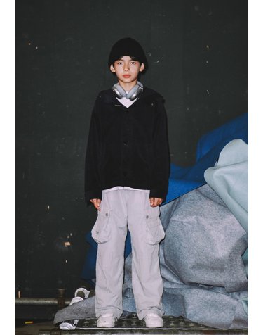 AXG5BL01DN 다크네이비 코듀로이 후드 셔츠