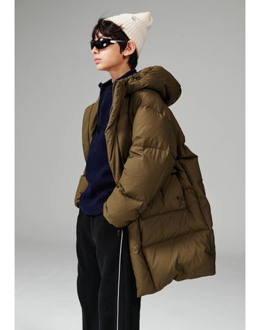 AYH3JP02KK 카키 롱 푸퍼 오리털 점퍼