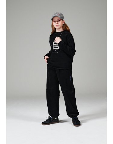 AYI1PT07BK 커브드 라인 블랙 조거팬츠