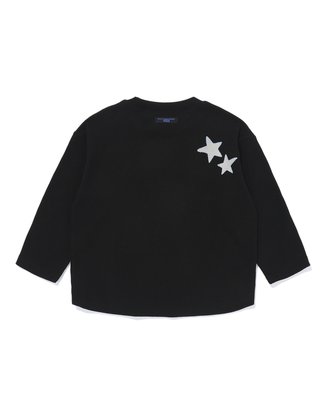 블루테일 AZG2TS05BK 와플 조직 블랙 티셔츠 착용컷