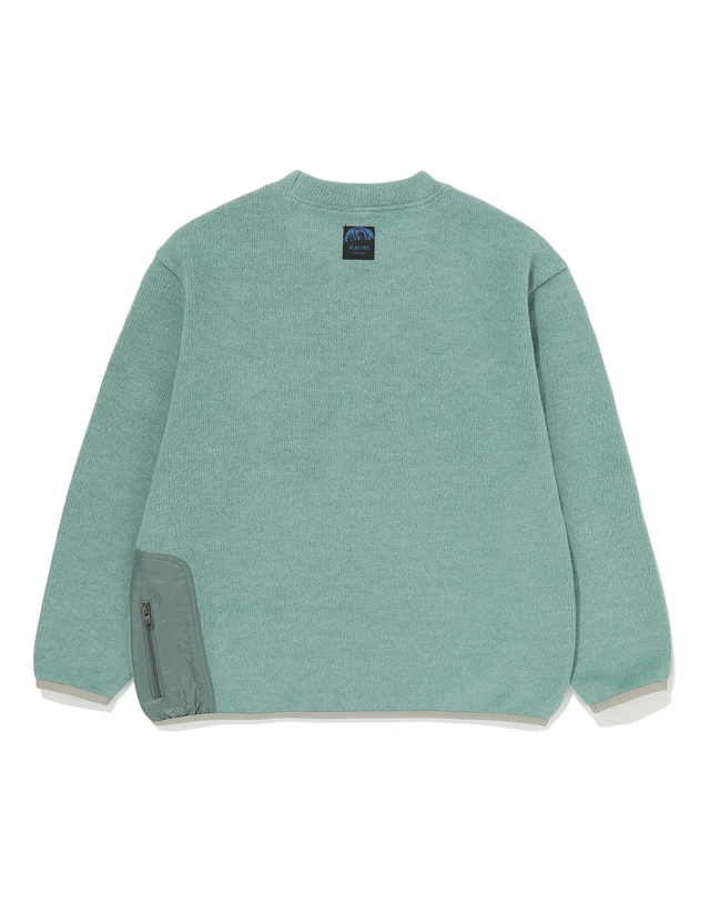 블루테일 AZI3TS02GN 그린 기모 티셔츠 착용컷