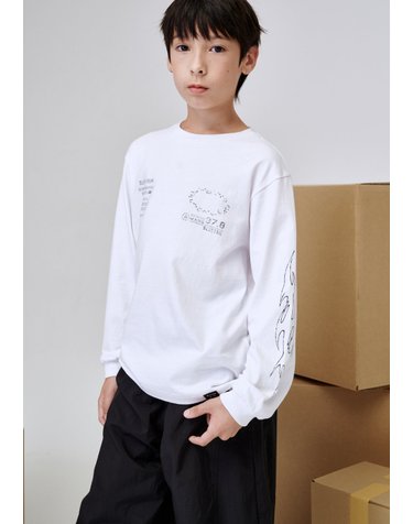 블루테일 AAG7TS02WT 화이트 긴팔 티셔츠