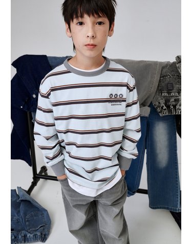 AAG7TS06SB 스카이블루 스트라이프 티셔츠