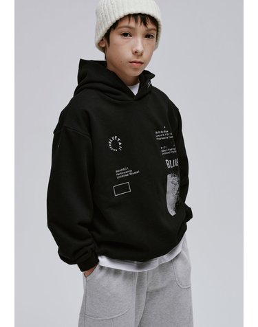 AAG7TS09BK 블랙 에센셜 후드 티셔츠