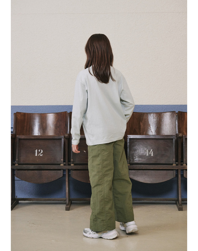 블루테일 AAA3TS02MT 민트 다이마루 절개 티셔츠 착용컷