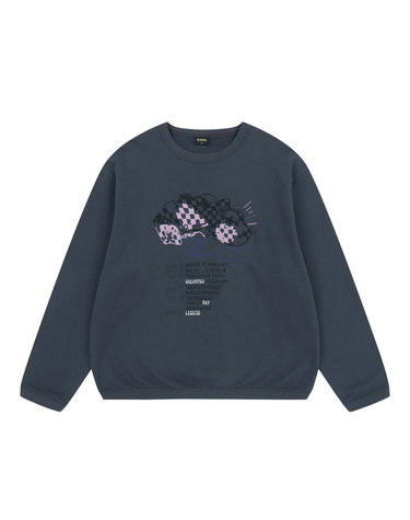 AZA3TS01CG 차콜 크롭 맨투맨