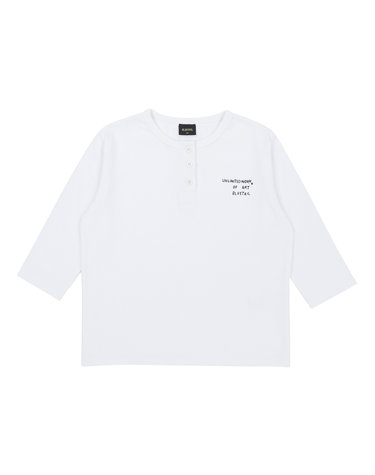 AZA8TS06WT 화이트 헨리넥 7부소매 티셔츠