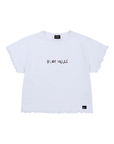 AZB4TS01WT 셔링 화이트 크롭 티셔츠