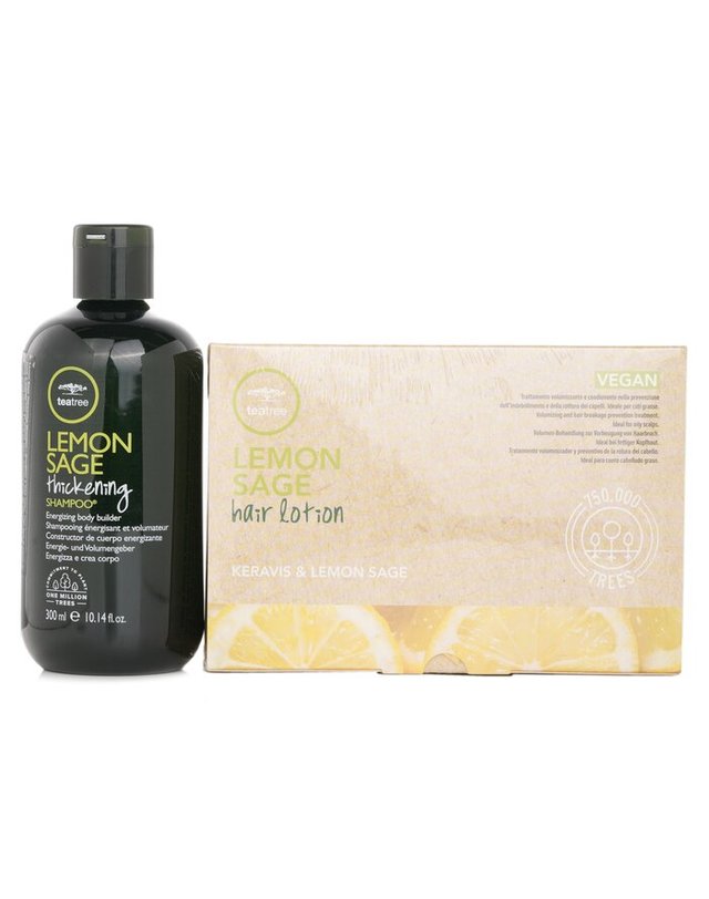 폴 미첼 폴 미첼 티 트리 레몬 세이지 티트리 레몬 세이지 프로그램 세트: 샴푸 300ml + 헤어 로션 12x6ml 13pcs 착용컷
