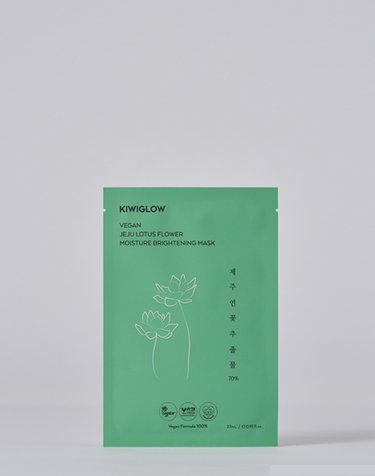 키위글로우 비건 제주 연꽃 모이스쳐 브라이트닝 마스크 10매입