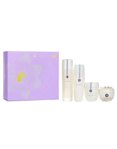 타차 리츄얼 포 펌 스킨 세트 굳은 피부를 위한 의식 세트: 동백 클렌징 오일 150ml + 에센스 150ml + 실크 크림 50ml + 라이스 폴리쉬 60g 4pc