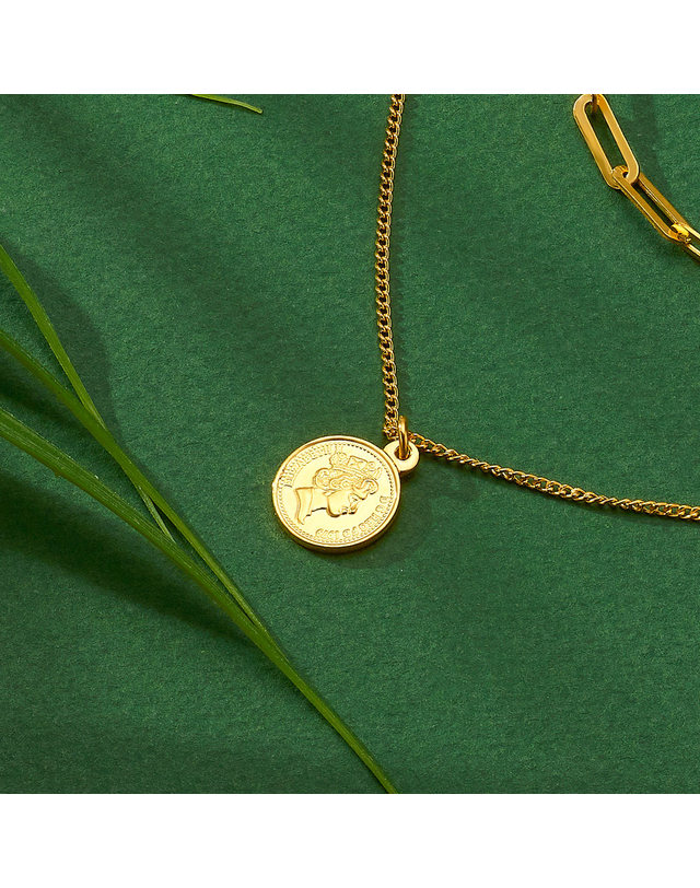 한국금다이아몬드거래소 [한국금다이아몬드] 순금 목걸이 엘리자베스 레이어드 24K 18.75g 18K장식 착용컷