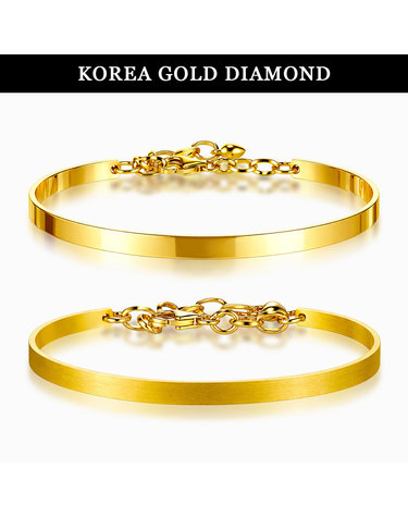 [한국금다이아몬드] 순금 팔찌 유광 무광 반 뱅글 24K 11.25g 2종 택1