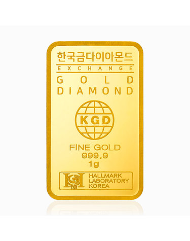 [한국금다이아몬드] 순금 미니 골드바 24K 1g 999.9 금시세