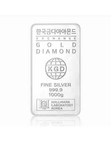 [한국금다이아몬드] 실버바 AG 1000g 1kg 999.9 은투자 은시세