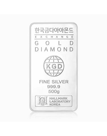 [한국금다이아몬드] 실버바 AG 500g 999.9 은투자 은시세
