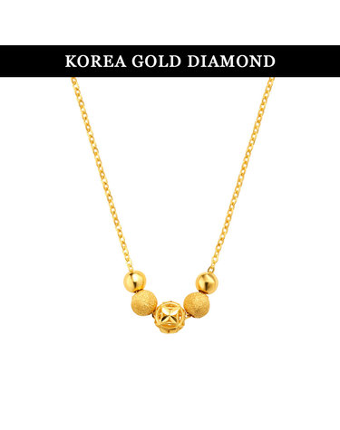 [한국금다이아몬드] 순금 목걸이 24K 여자 금목걸이 볼 링 3.75g