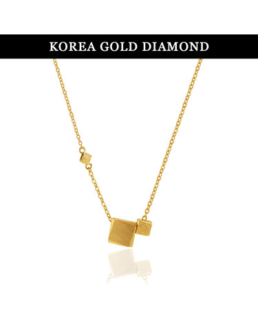 [한국금다이아몬드] 순금 목걸이 24K 금목걸이 투 사각 샌드 7.5g