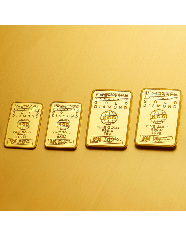 한국금다이아몬드거래소 [한국금다이아몬드] 순금 골드바 24K 3.75g 999.9 금시세 착용컷