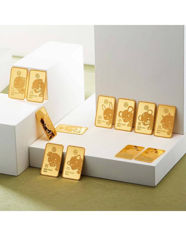 한국금다이아몬드거래소 [한국금다이아몬드] 순금 12지신골드바 24K 3.75g 999.9 금시세 착용컷