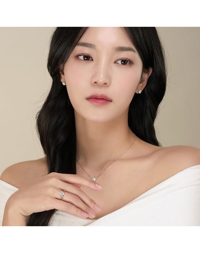 한국금다이아몬드거래소 [한국금다이아몬드] 5부 랩 다이아몬드 반지 6프롱 IGI D VS1 14K 착용컷