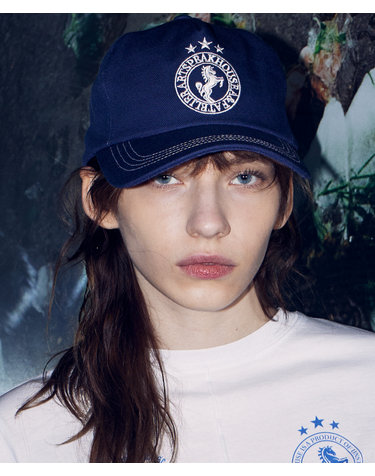 HORSE SYMBOL 5PANEL CAP_PRUSSIAN BLUE