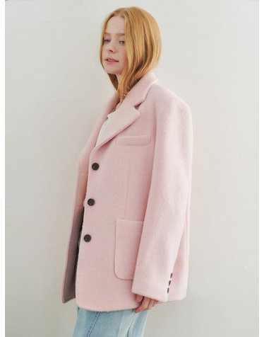 Suri alpaca Overfit Blazer_Pink