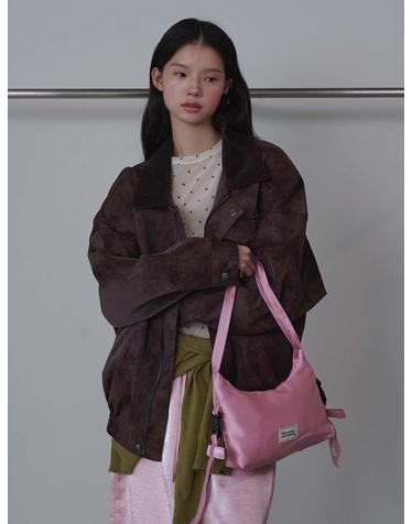 Vintage bomber leather jacket_Chocolate Brown