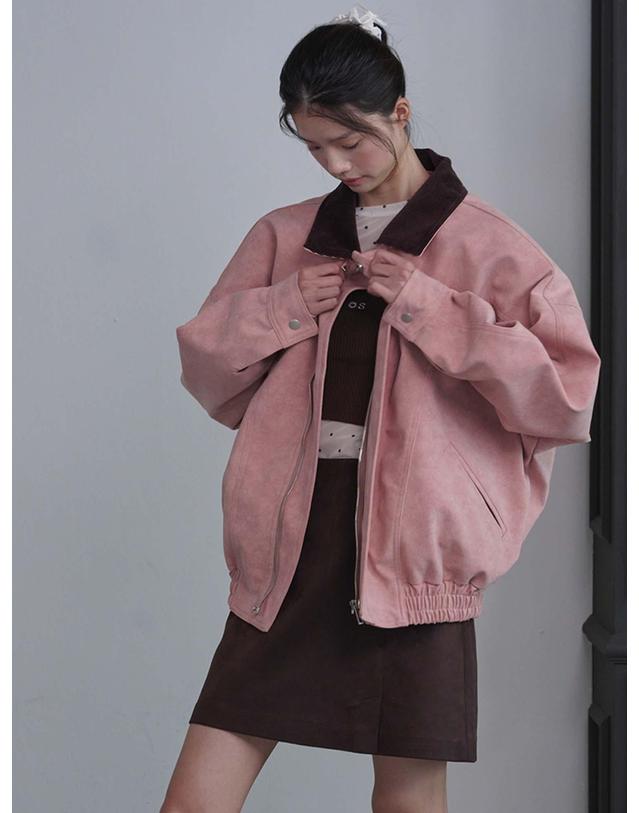 오프닝선샤인 Suede Pocket Mini Skirt_Dark Brown 착용컷