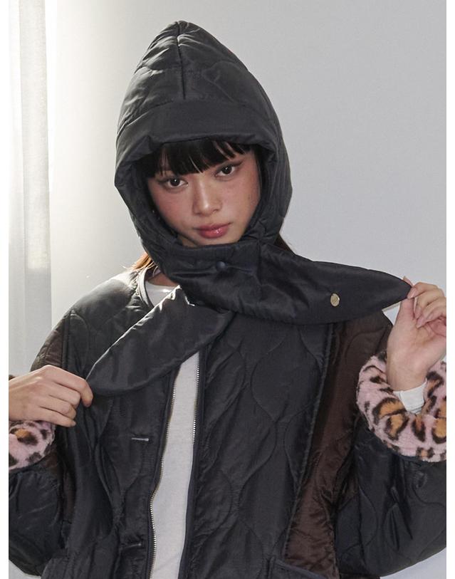 오프닝선샤인 Quilted Padding Balaclava_Charcoal 착용컷