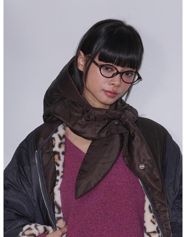 오프닝선샤인 Quilted Padding Balaclava_Brown 착용컷