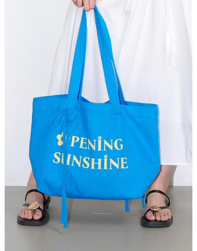 오프닝선샤인 Heart Pocket Big Eco Bag Blue 착용컷