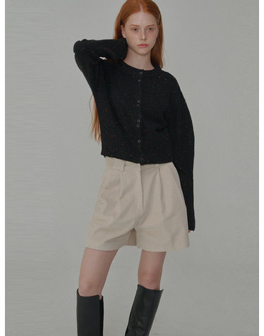 Corduroy Two-tuck Shorts_Beige