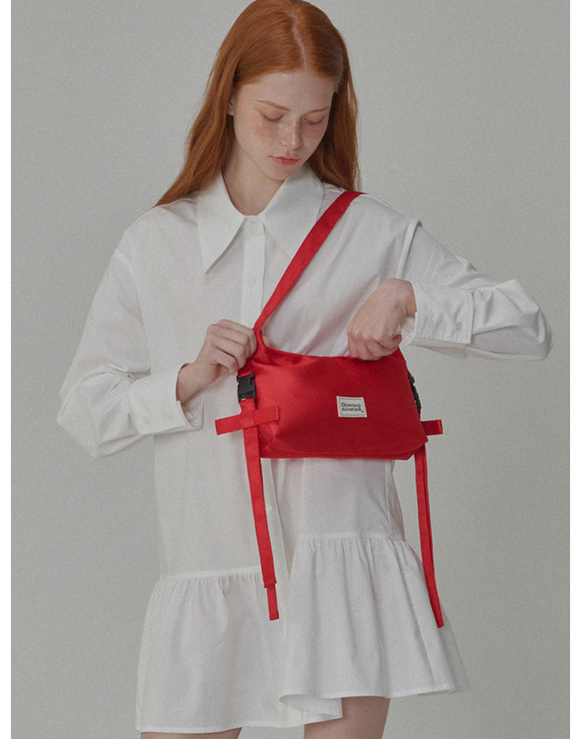 오프닝선샤인 Cotton shirring mini shirt dress_White 착용컷