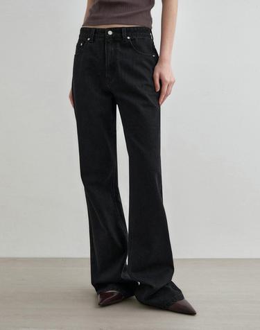 내추럴 세미 부츠컷 데님 진 블랙 MDPT059BLACK
