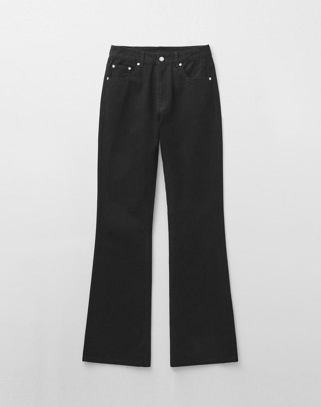 몽돌 내추럴 세미 부츠컷 데님 진 블랙 MDPT059BLACK 착용컷