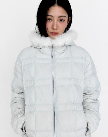 덕 다운 퍼 후드 경량 패딩 스카이블루 MDJP024SKYBLUE