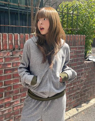 소프트 에센셜 후드 집업 그레이 MDTS104GRAY