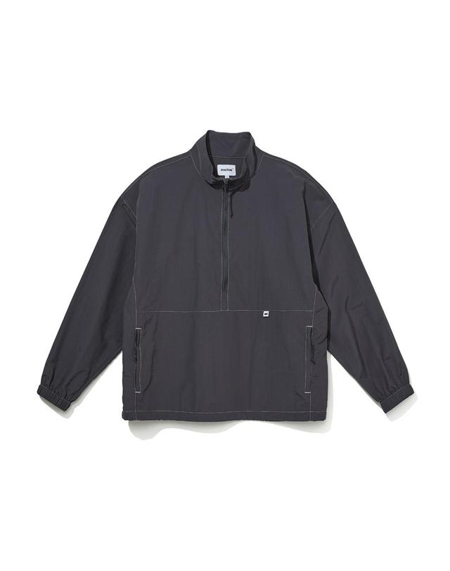 마크엠 나일론 하이넥 아노락 차콜 (MIMAA6003) 착용컷