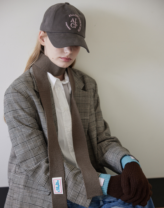 올인컴플리트 Round Logo Ball Cap - Basic Line (6 Colors) 착용컷