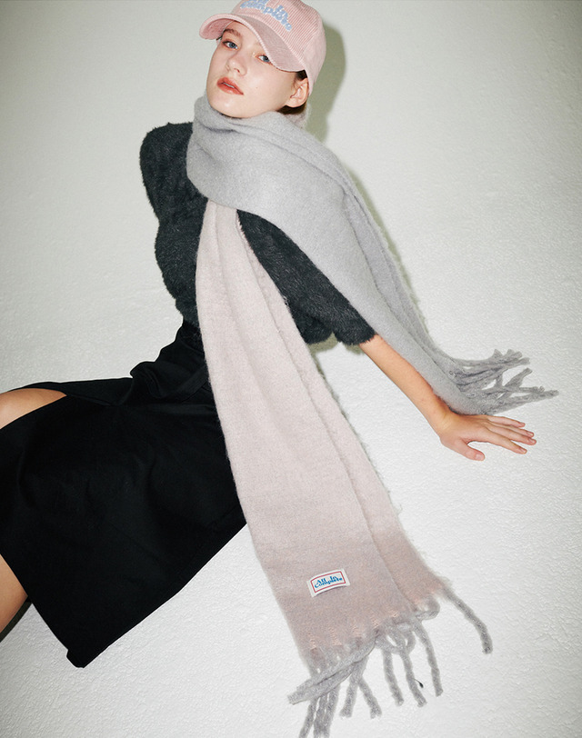 올인컴플리트 Half&Half Chunky Muffler (4 Colors) 착용컷