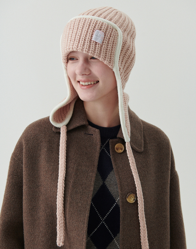 올인컴플리트 Edge Ear Flap Beanie (4 Colors) 착용컷