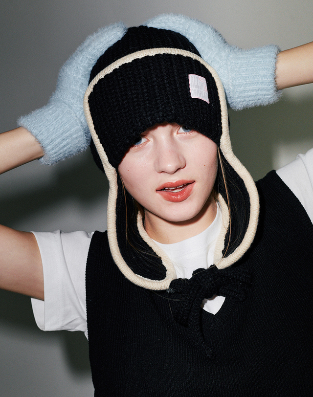 올인컴플리트 Edge Ear Flap Beanie (4 Colors) 착용컷