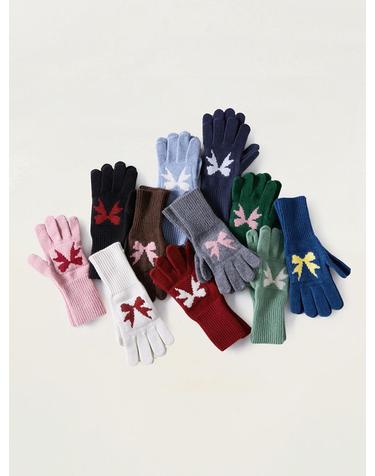Ribbon Wool Gloves (9 Colors)