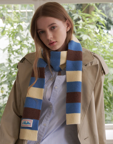 3 Stripe Knit Muffler (2 Colors)