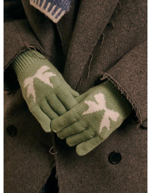 올인컴플리트 Ribbon Wool Gloves (9 Colors) 착용컷