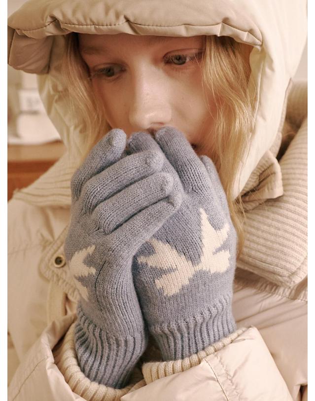올인컴플리트 Ribbon Wool Gloves (9 Colors) 착용컷