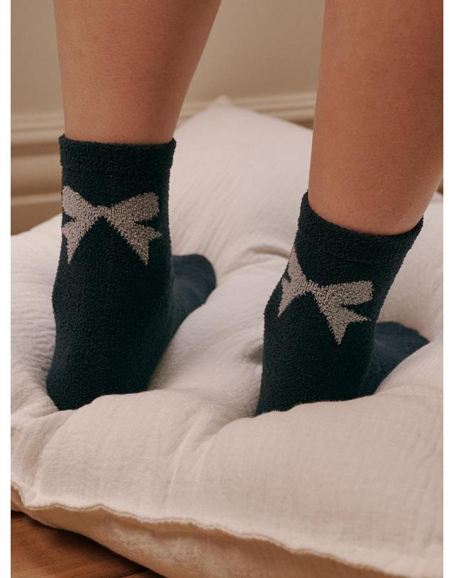 올인컴플리트 ALCP Ribbon Fluffy Socks (6 Colors) 착용컷